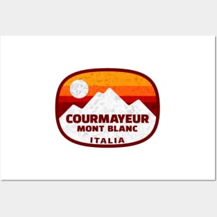 Ski Courmayeur Italy Skiing Mont Blanc Italia Matterhorn Posters and Art